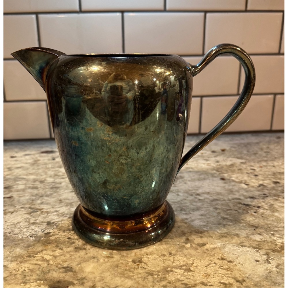 Vintage Benedict Proctor Silver Plate Pitcher Iridescent Patina 747 Canada